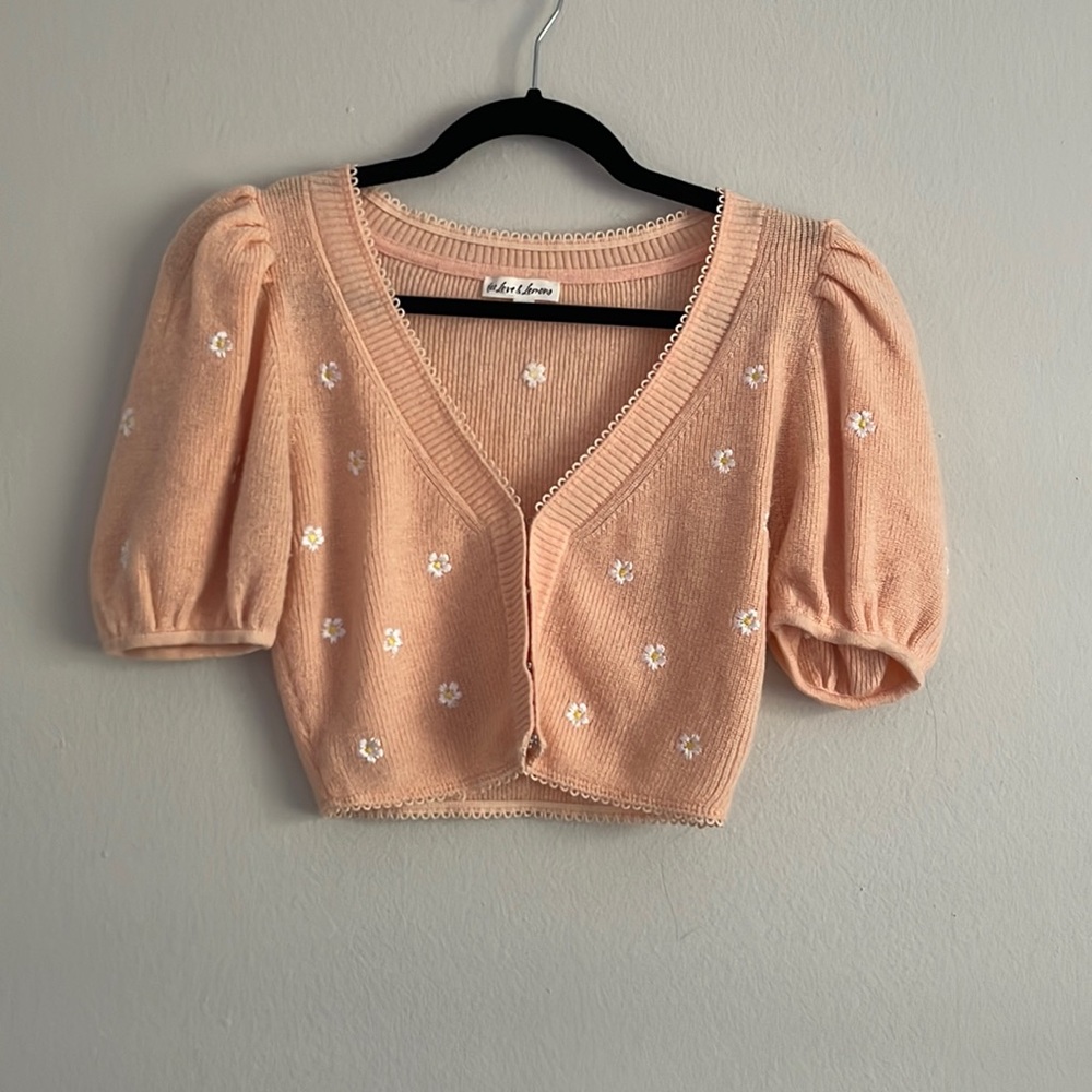 For Love and lemons peach flower top